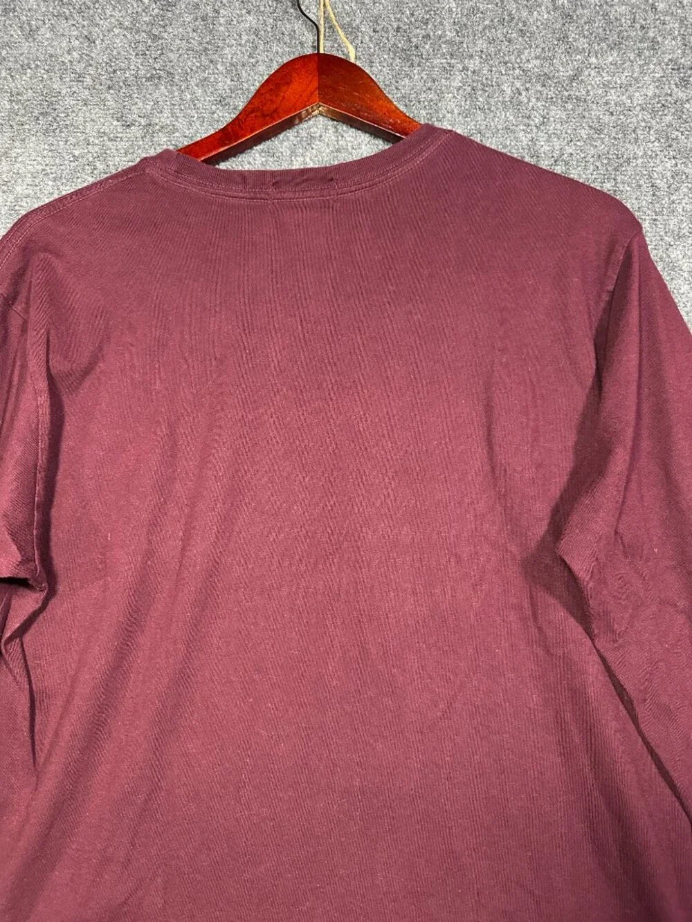 Polo Ralph Lauren Tee Shirt Boys XL Burgundy Cotton Long Sleeve Logo Pocket